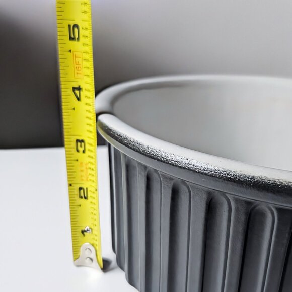 Bennington Potters Vermont Large 8" Souffle Dish - Black and White c.1960s USA - Picture 8 of 8